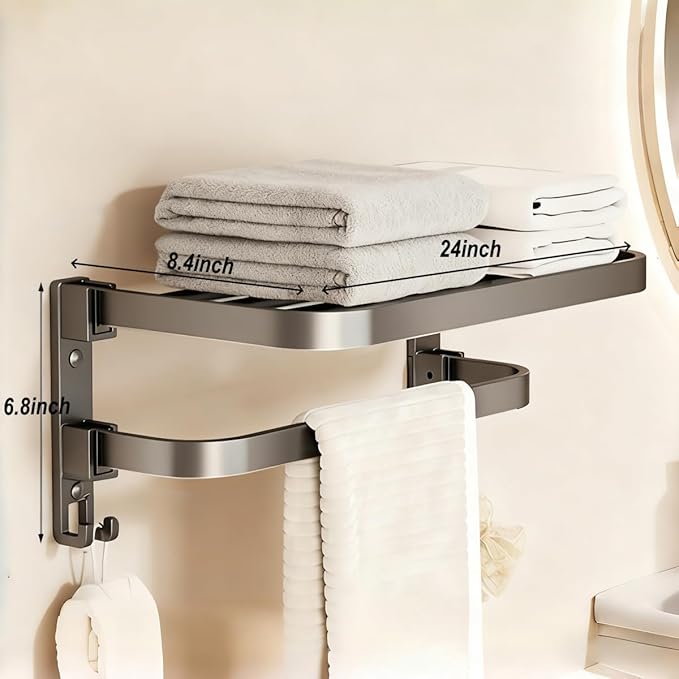 Transform Your Bathroom with This Towel Rack Hack