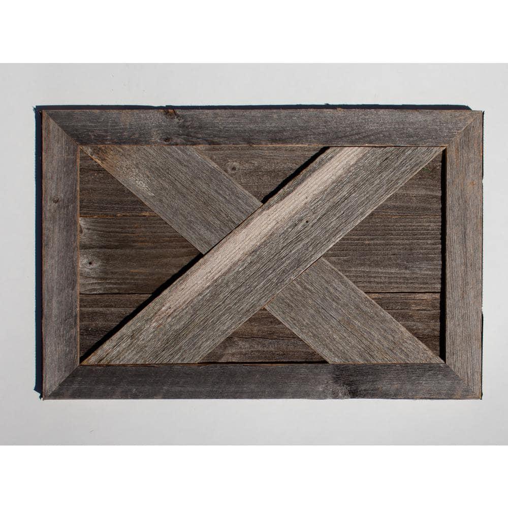 Farmhouse Deluxe 27 in. W x 14.5 in. H, 37 in. Dia, Weathered Gray Decorative Christmas Tree Box Collar