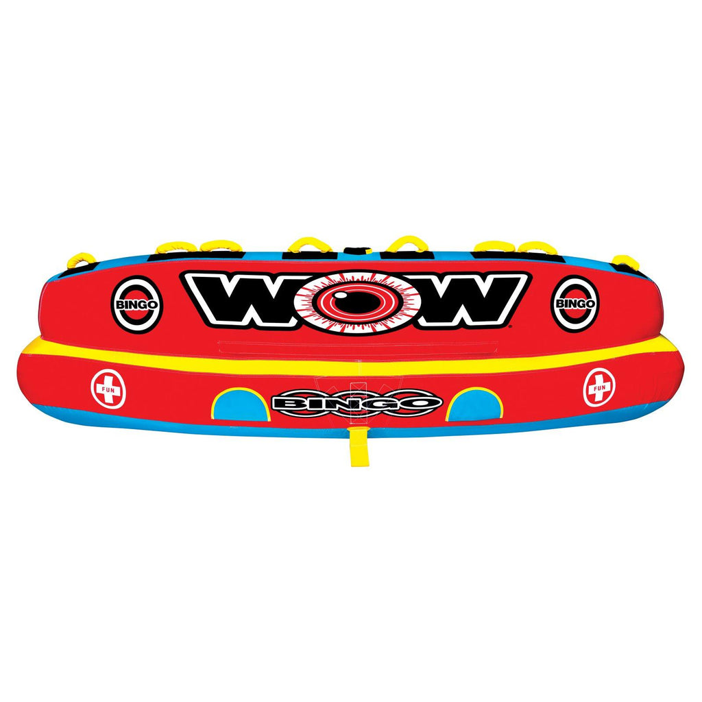 WOW World of Watersports 14-1080 Bingo 4 Inflatable, Secure Cockpit Seating Towable, Front and Back Tow