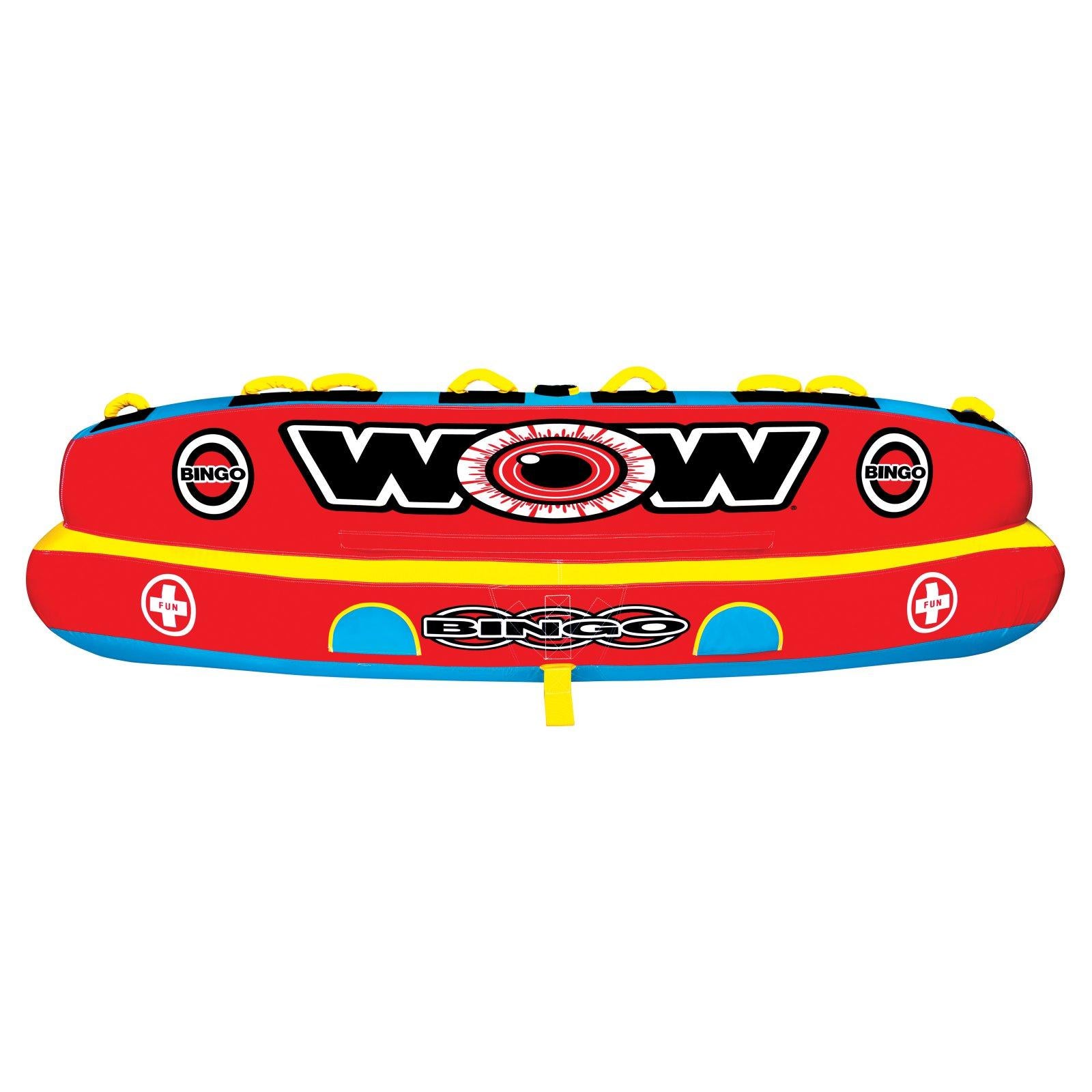 WOW World of Watersports 14-1080 Bingo 4 Inflatable, Secure Cockpit Seating Towable, Front and Back Tow