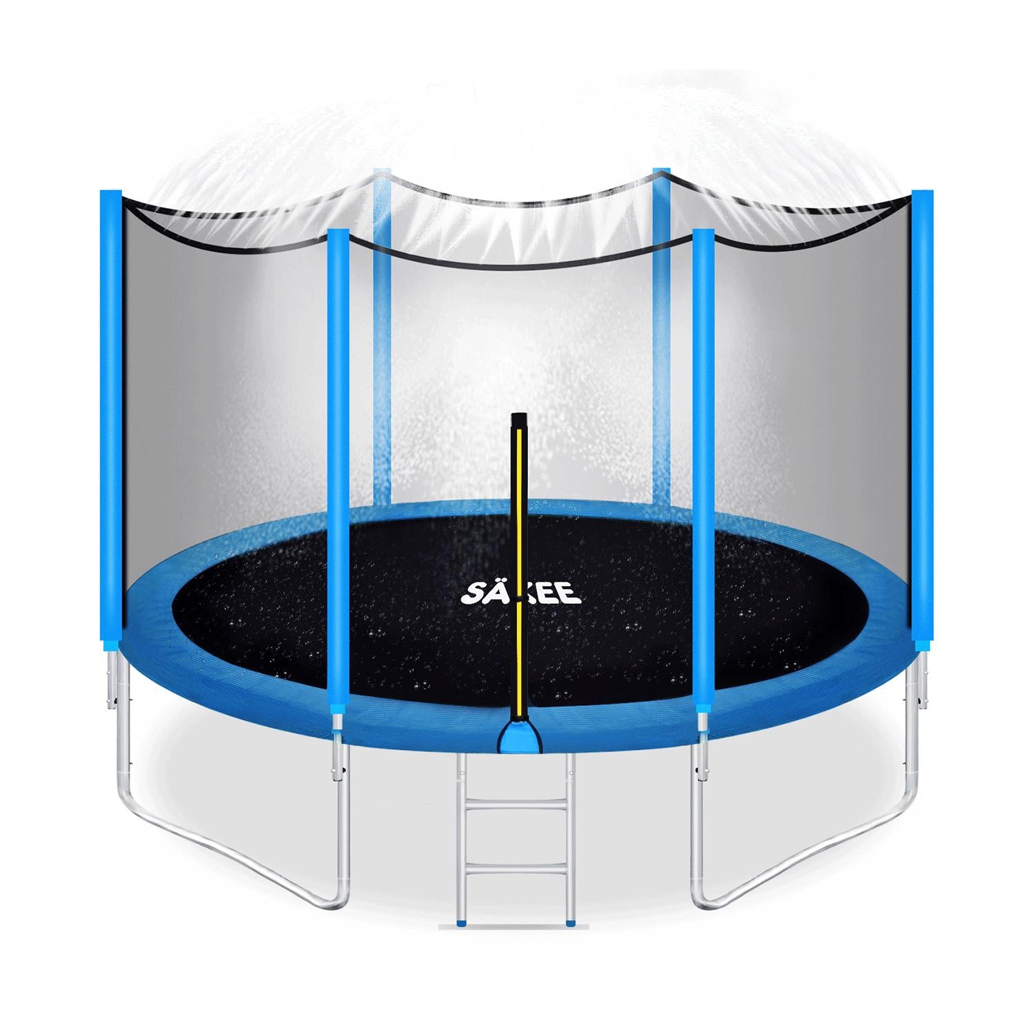 Säkee14 FT Trampoline with Enclosure Safety Net for Kids 375LBS Weight Capacity Outdoor Trampolines for Children Adults Family Backyards