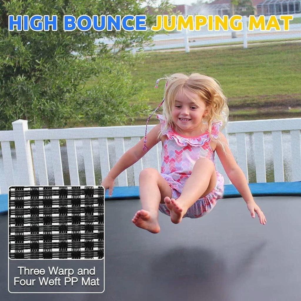 Säkee14 FT Trampoline with Enclosure Safety Net for Kids 375LBS Weight Capacity Outdoor Trampolines for Children Adults Family Backyards