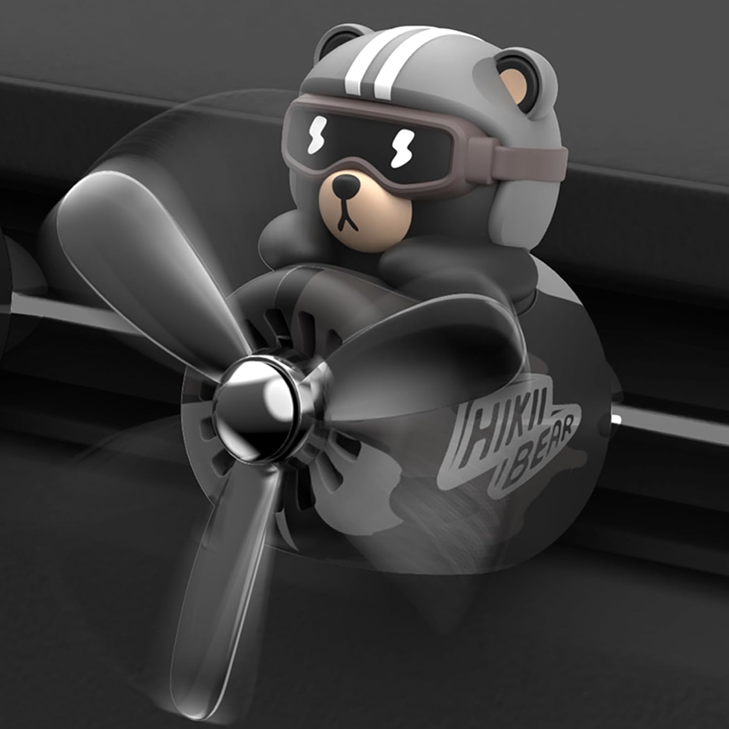 Cacacece Car Air Fresheners Cute Bear Pilot Car Diffuser Rotating Propeller Automotive Air Outlet Creative Car Perfume Air Freshener for Car(Replacement Refill Pads Only Use for Freesia&amp;Morning Fresh