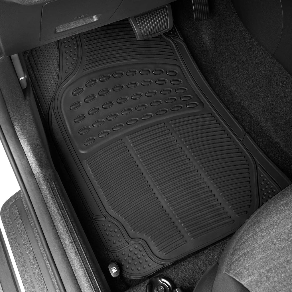BDK ProLiner Floor Mats for Cars Trucks SUV, Black 3-Piece Heavy Duty Car Mats with Universal Fit , All Weather Car Floor Liners