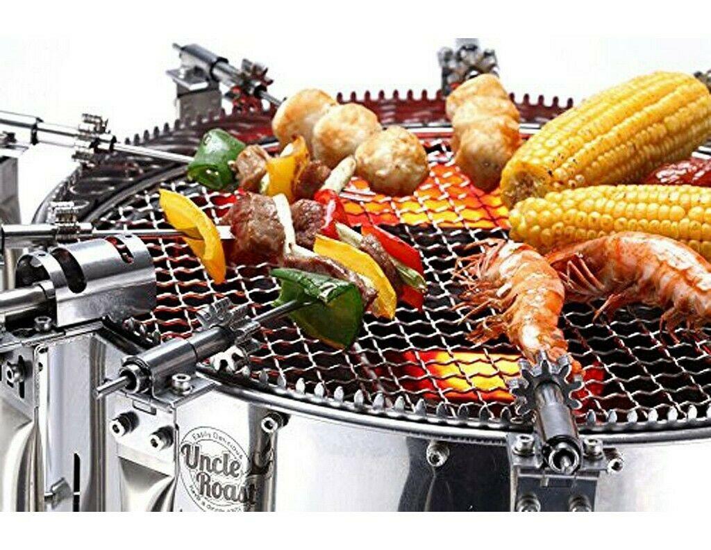Barbeque Grill Uncle Roast Automatic Rotisserie Silver 860022