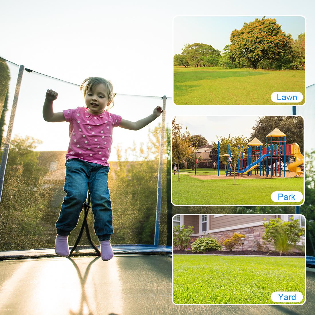 ORCC Upgrade 15 14 12 10 FT Trampoline with Safety Enclosure Net Wind Stakes Rain Cover Ladder,Outdoor Trampoline with TUV Certificated,Best Gift for Kids
