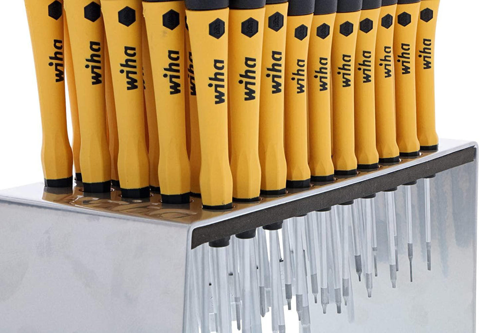 Wiha 92093 | 50 Piece ESD Safe Picofinish Precision Screwdriver Set in Steel Rack
