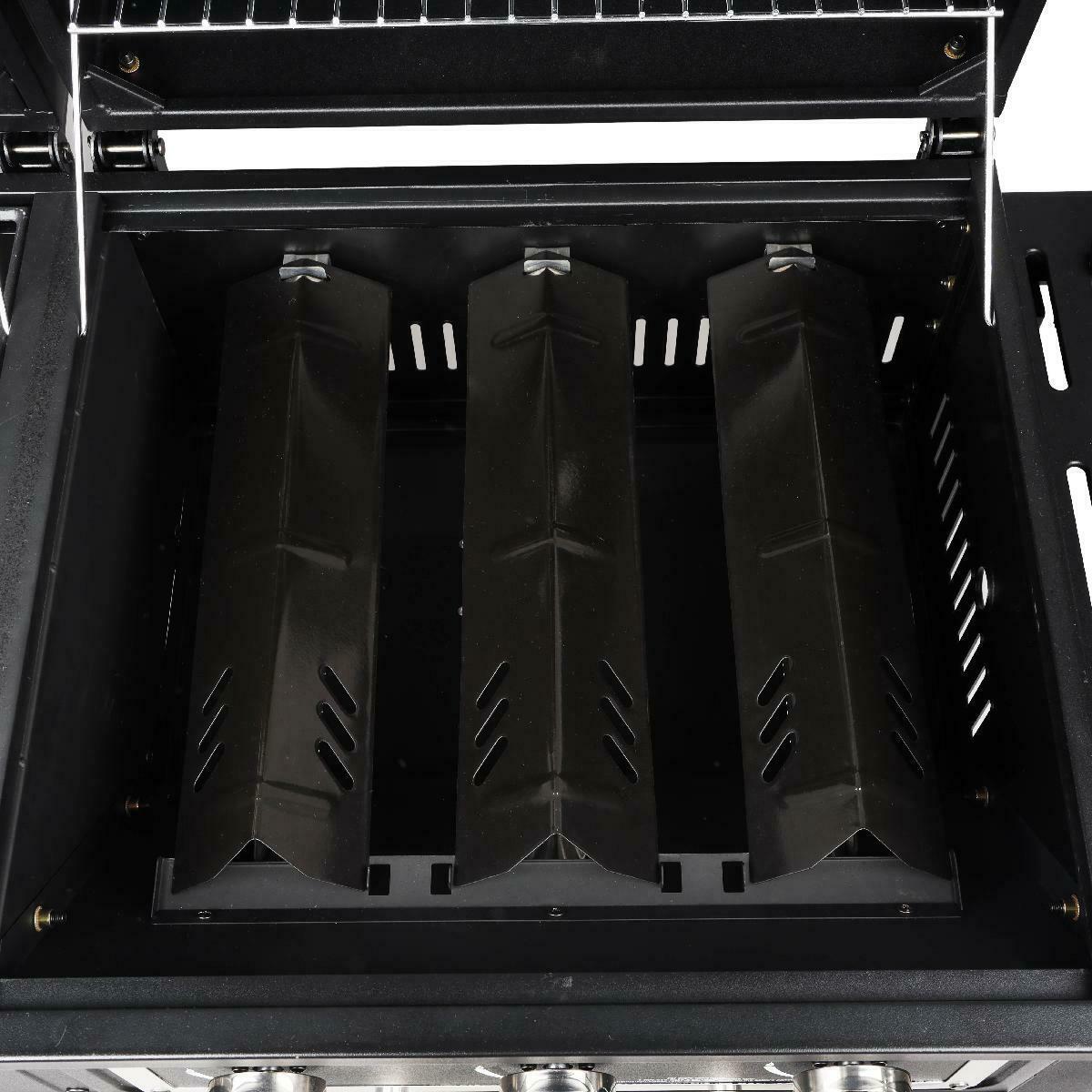 Heavy Duty Dual Fuel Gas Charcoal Combo Grill BBQ Barbecue Smoker Outdoor Cooker