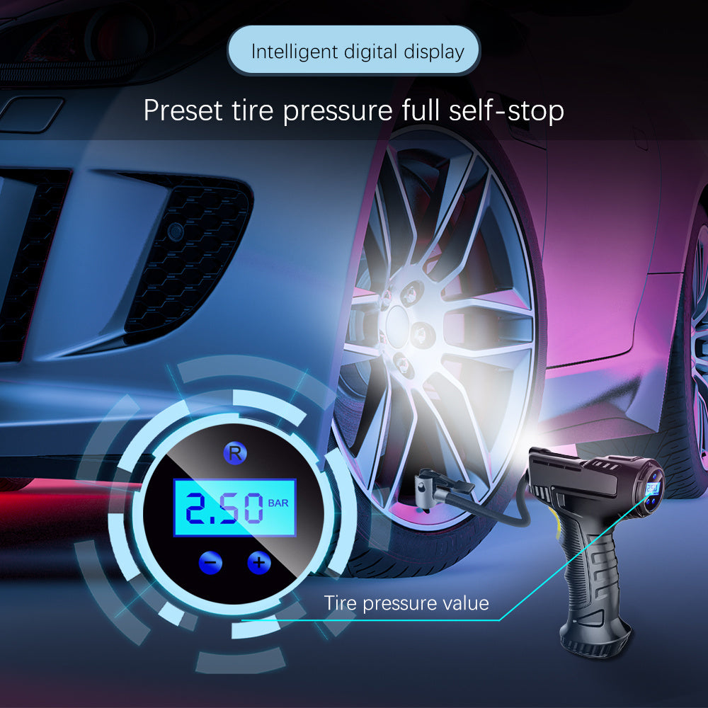 Car Air Pump Car Handheld Digital Display Intelligent Electric Car Inflatable Pump