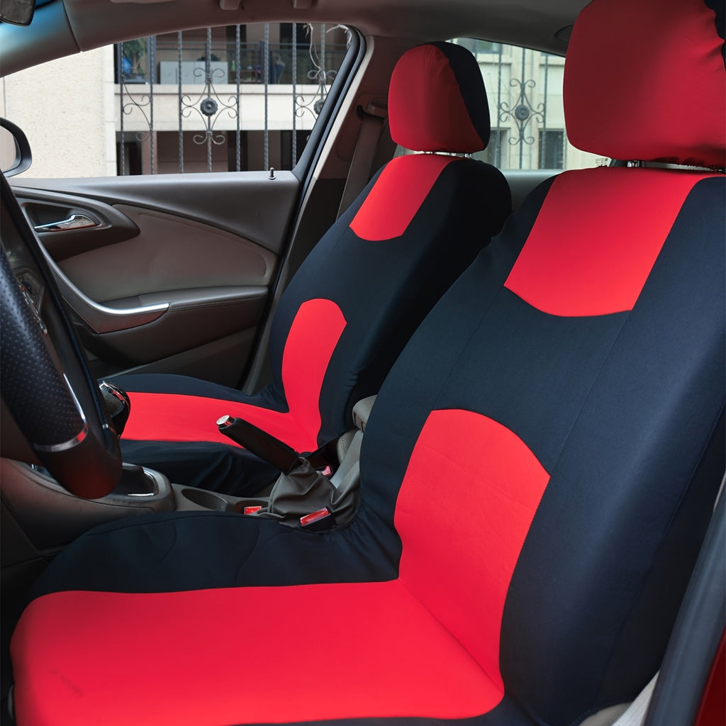 Car Seat Cover, 2mm Spon5 Seats Full Set Car Seat Cover Universal Multi-color Flat Model 9pcs Set