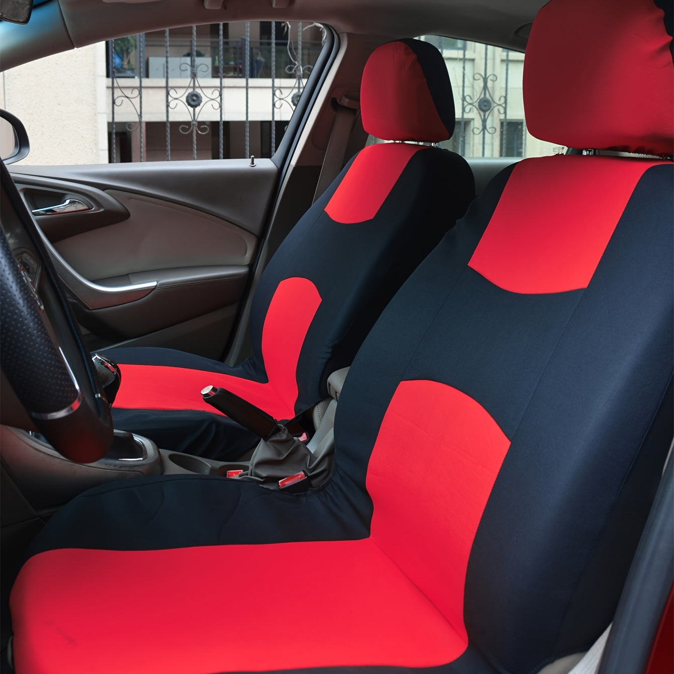 Car Seat Cover, 2mm Spon5 Seats Full Set Car Seat Cover Universal Multi-color Flat Model 9pcs Set