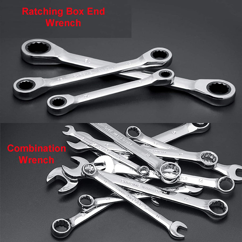 150-Piece SAE/Metric Mechanics Tool Set Professional Automotive Automobile Repairing Tool Set Auto Reparing Vehicle Maintenance Tool Kits