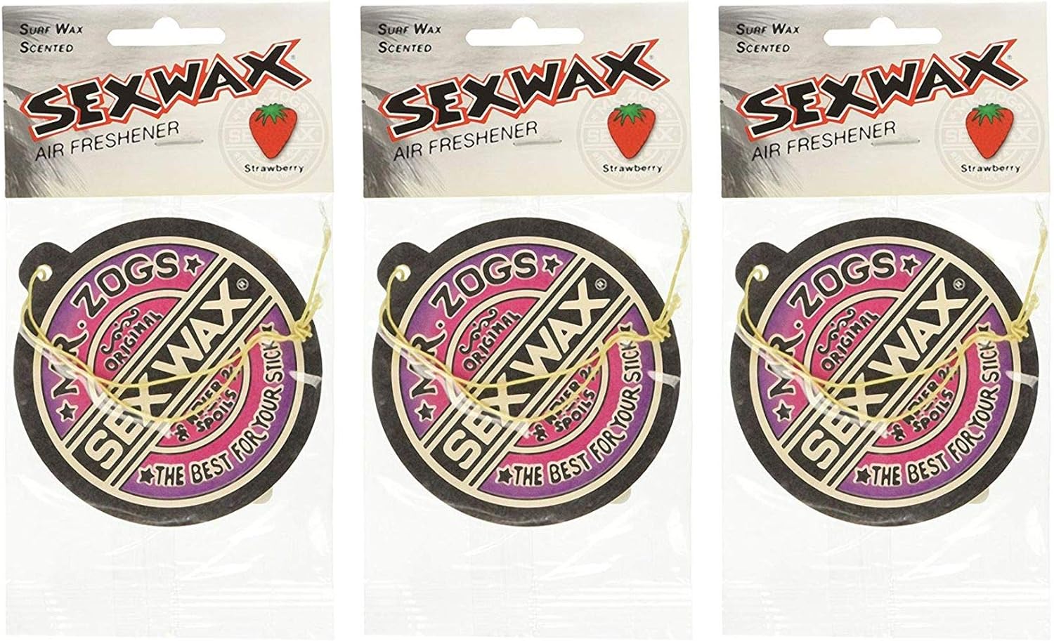 Sex Wax Air Freshener Multi Pack (Strawberry 3 Pack)