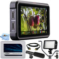 Atomos  V 5" 4K HDMI Recording Monitor Bundle Includes Crucial MX500 500GB Solid State Drive, Microphone, HDMI Cable, LED Light, V Flash Bracket, HDMI Cable and Swivel Ball Mount Adapter