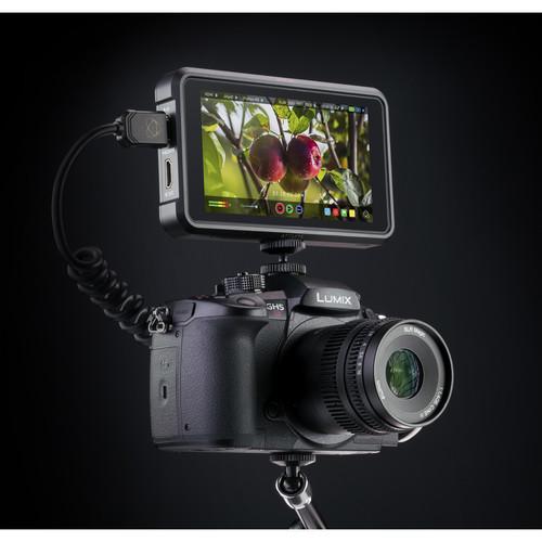 Atomos  V 5" 4K HDMI Recording Monitor Bundle Includes Crucial MX500 500GB Solid State Drive, Microphone, HDMI Cable, LED Light, V Flash Bracket, HDMI Cable and Swivel Ball Mount Adapter