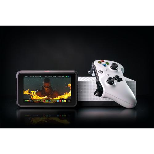 Atomos  V 5" 4K HDMI Recording Monitor Bundle Includes Crucial MX500 500GB Solid State Drive, Microphone, HDMI Cable, LED Light, V Flash Bracket, HDMI Cable and Swivel Ball Mount Adapter
