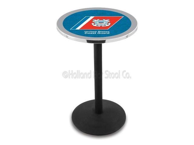 L214C42CstGrd 42 In. Chrome U.S. Coast Guard Pub Table