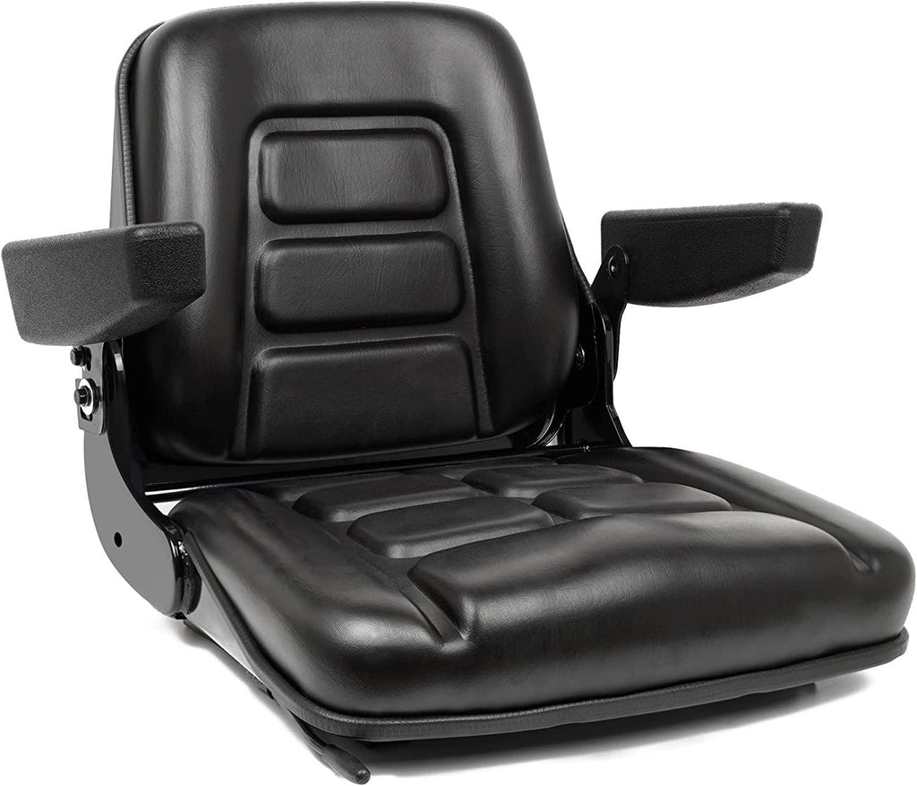 Universal Fold Down Forklift Seat,Micro Switch,Armrest for Tractor,Excavator Skid Loader Backhoe Dozer Telehandler ZTR's