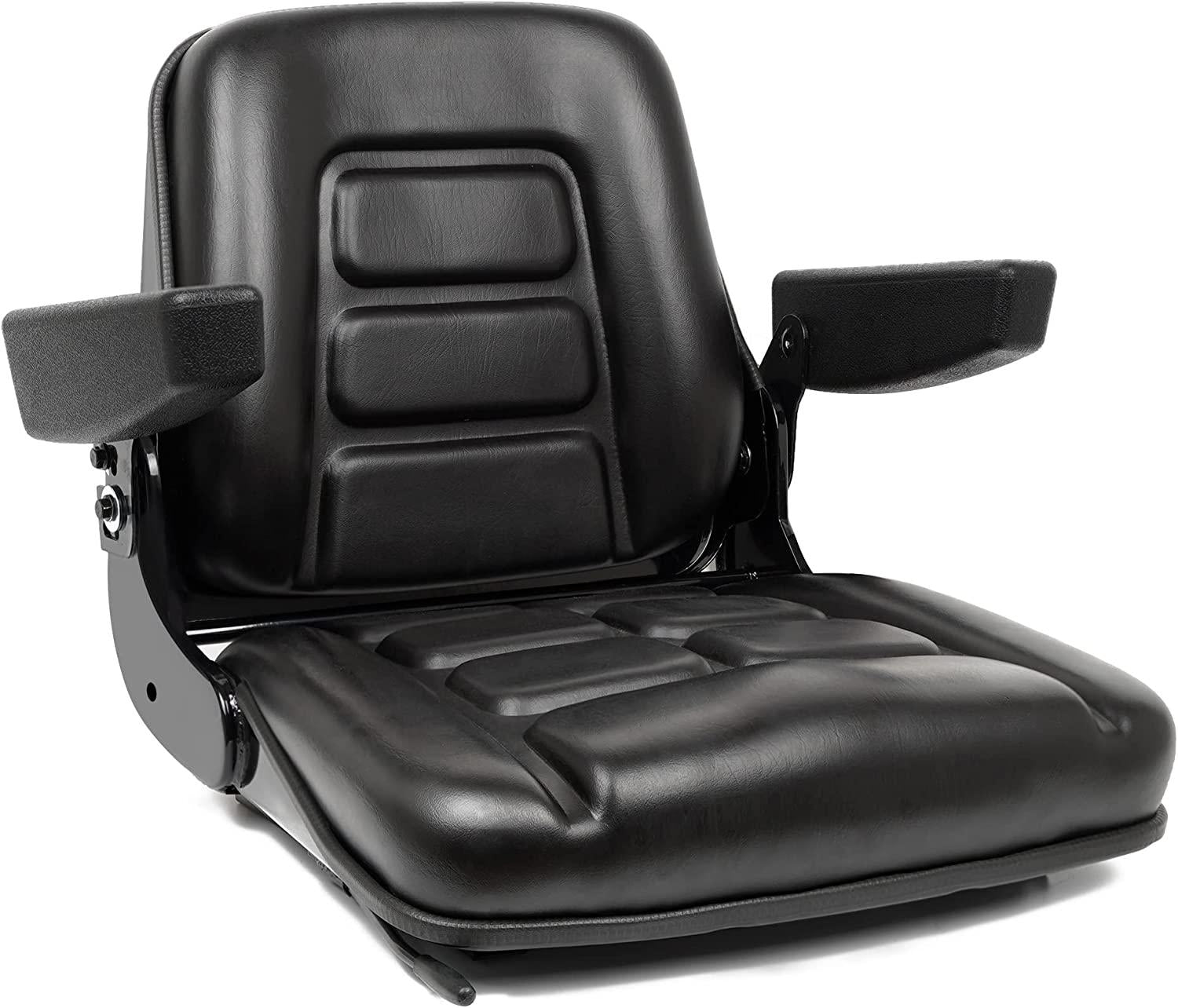 Universal Fold Down Forklift Seat,Micro Switch,Armrest for Tractor,Excavator Skid Loader Backhoe Dozer Telehandler ZTR's