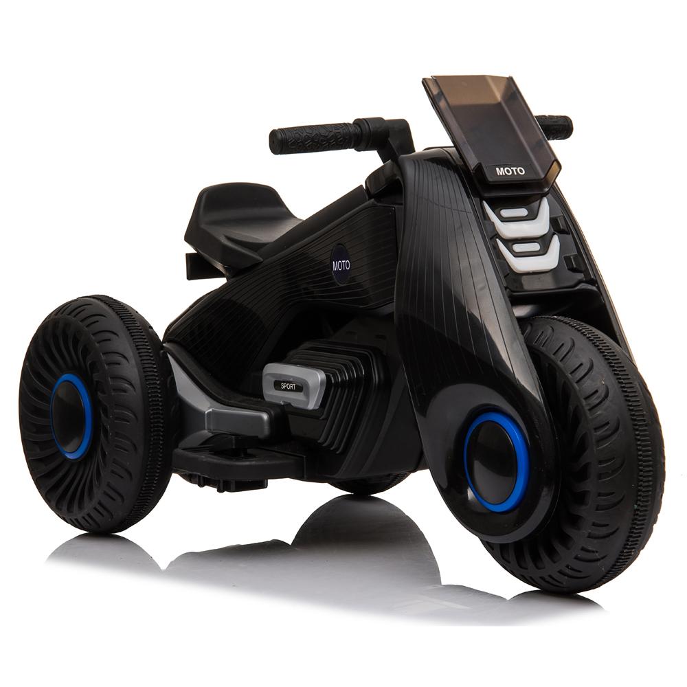 Kids 6V Electric 3-Wheel Motorcycle Ride On Toys, Battery Power Motorized Kids Ride On Motorcycle Bike, Double Drive Kids Dirt Bike Toddler Toys Cars Christmas Gifts for Boys Girls 2-6, Black, Q6930