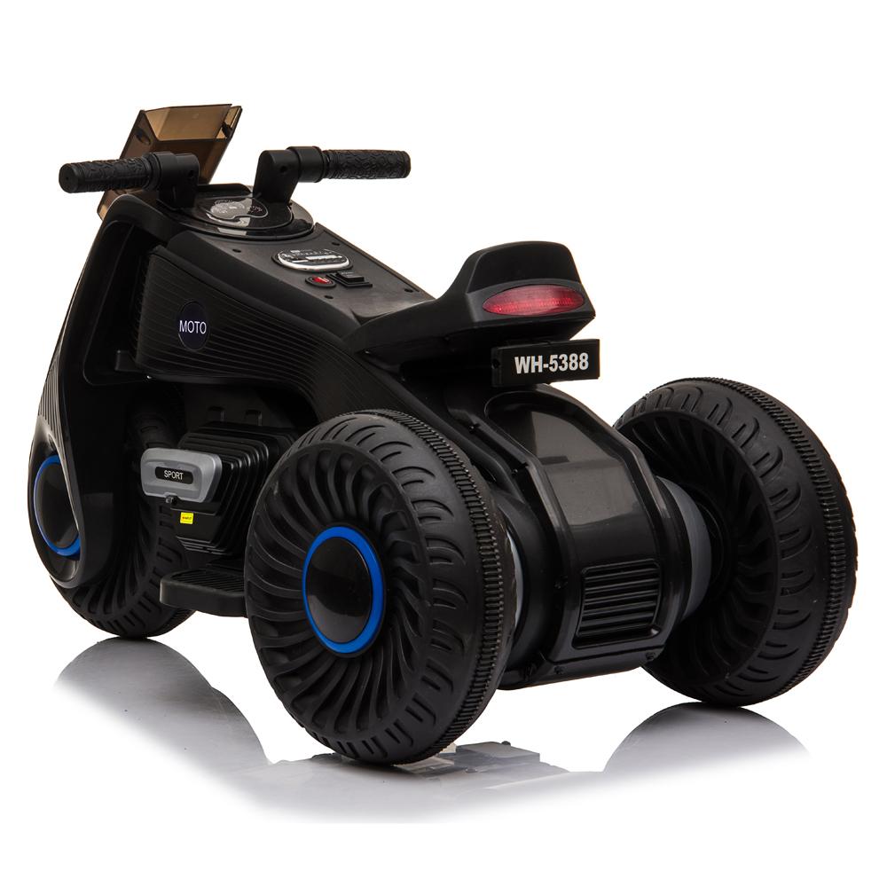 Kids 6V Electric 3-Wheel Motorcycle Ride On Toys, Battery Power Motorized Kids Ride On Motorcycle Bike, Double Drive Kids Dirt Bike Toddler Toys Cars Christmas Gifts for Boys Girls 2-6, Black, Q6930