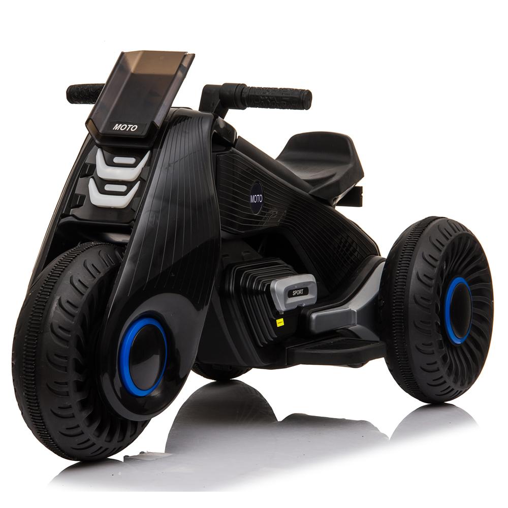 Kids 6V Electric 3-Wheel Motorcycle Ride On Toys, Battery Power Motorized Kids Ride On Motorcycle Bike, Double Drive Kids Dirt Bike Toddler Toys Cars Christmas Gifts for Boys Girls 2-6, Black, Q6930