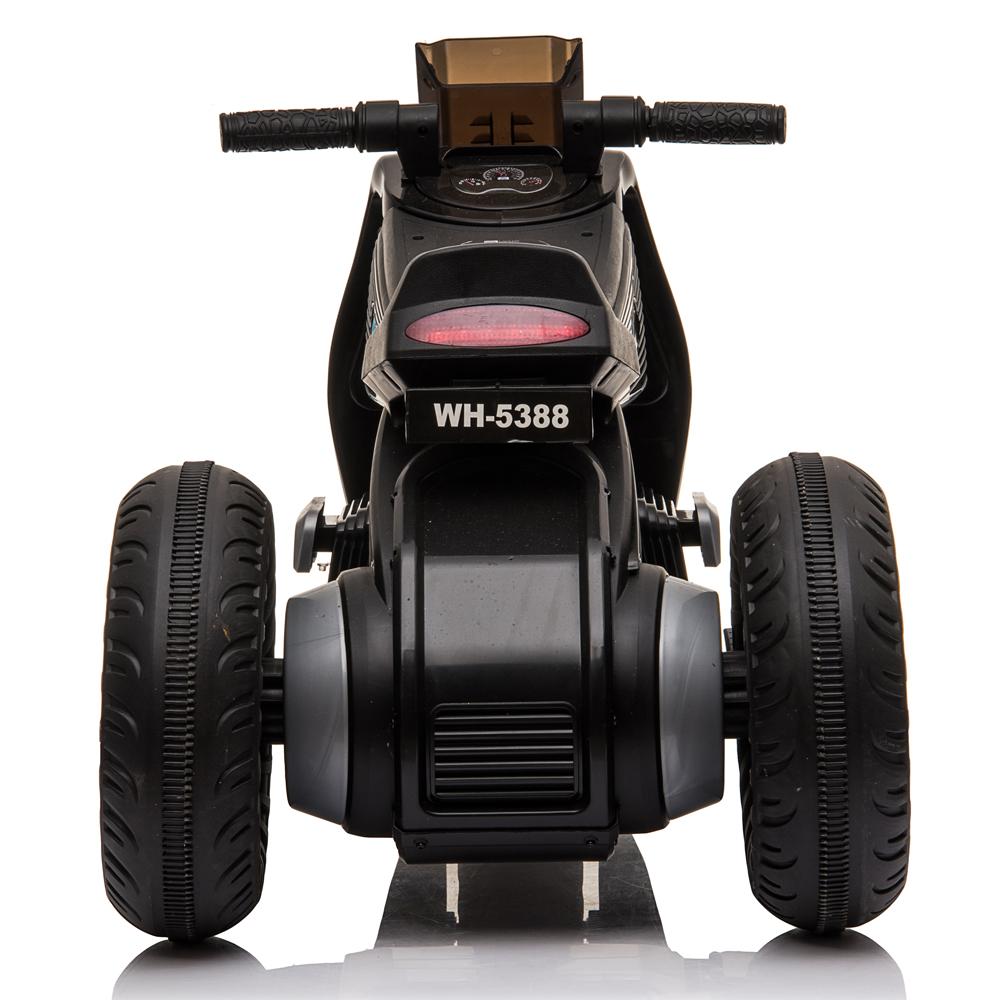 Kids 6V Electric 3-Wheel Motorcycle Ride On Toys, Battery Power Motorized Kids Ride On Motorcycle Bike, Double Drive Kids Dirt Bike Toddler Toys Cars Christmas Gifts for Boys Girls 2-6, Black, Q6930