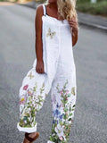 Floral Cotton-Blend Wide-Leg Jumpsuit