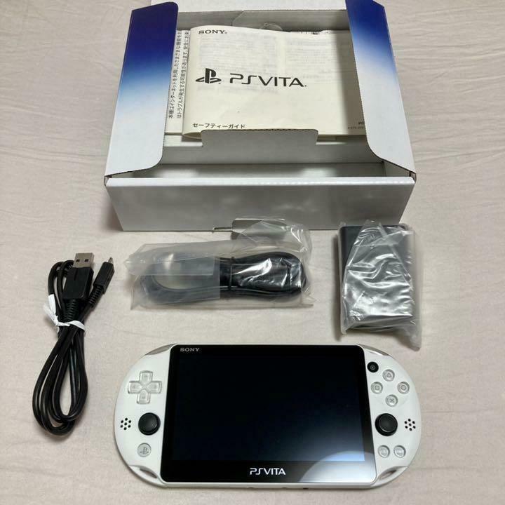 Sony PlayStation PS Vita Slim White PCH-2000 ZA12 w/BOX good Condition