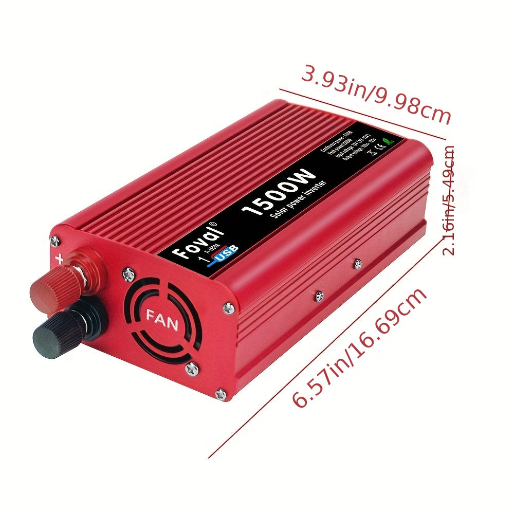 Car Vehicle Power Inverter 500W/1500W DC 12V To AC 110V 120V Converter 1 USB