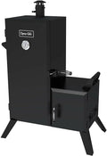 Charcoal Offset Smoker  Heavy gauporcelain enameled steel chip