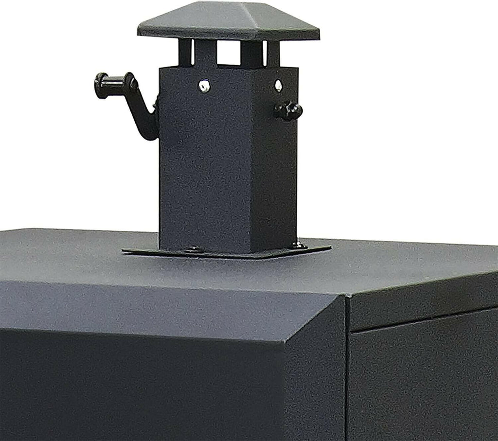 Charcoal Offset Smoker  Heavy gauporcelain enameled steel chip