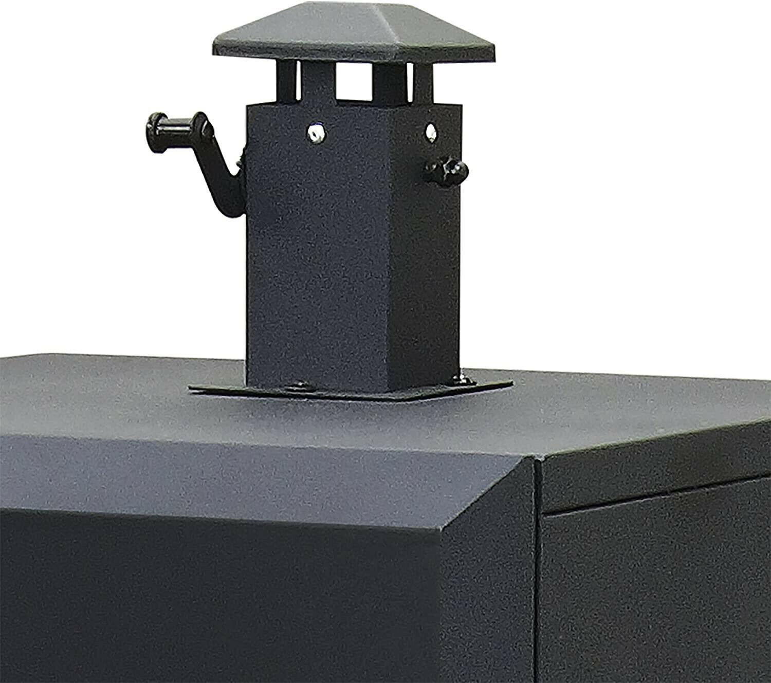 Charcoal Offset Smoker  Heavy gauporcelain enameled steel chip