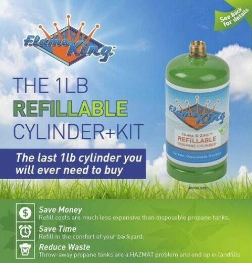 (NEW)  Propane Refill Kit PLUS 2 ADDITIONAL EMPTY CYLINDERS