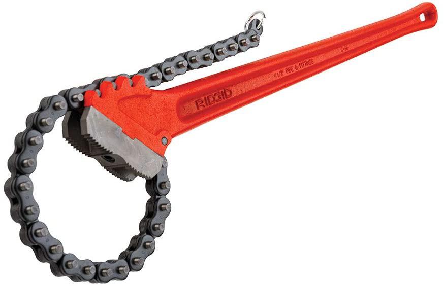 RIDGID 31330 Model C-36 Heavy-Duty Chain Wrench, 4-1/2-inch Chain Wrench , Red , Small