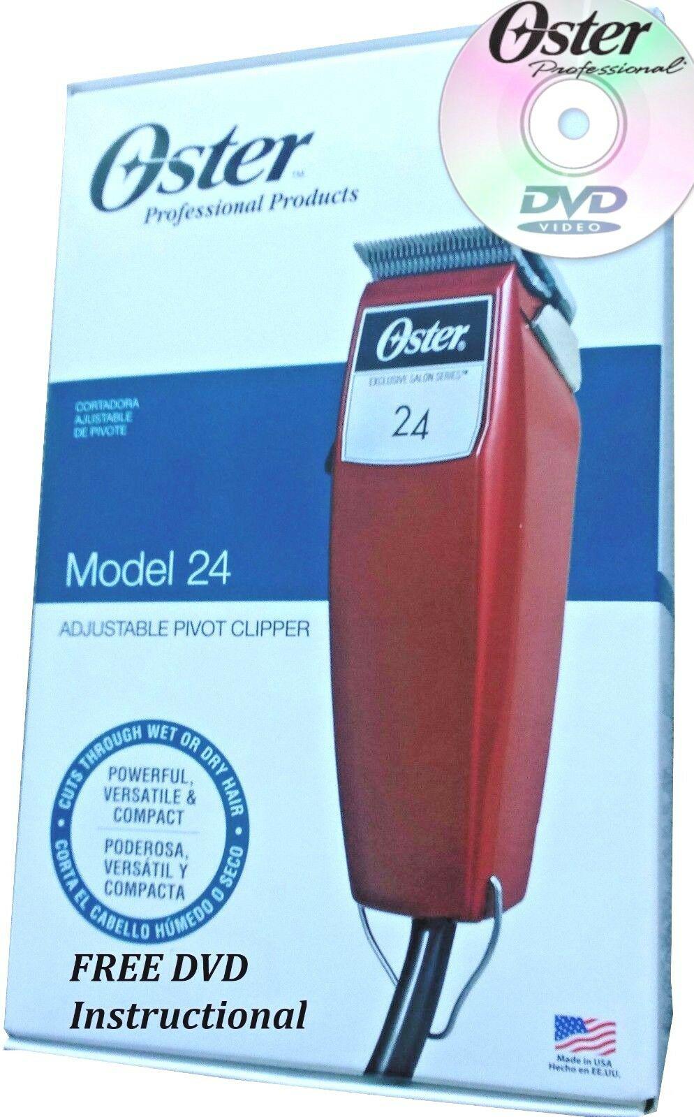 Oster 220v Deluxe Model 24 Pivot Clipper Adjustable Blade 24-51 DVD New