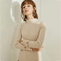 ruffles button fashion sweet slim sweater