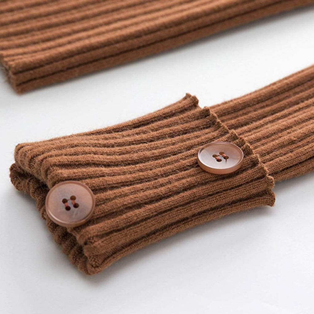 ruffles button fashion sweet slim sweater