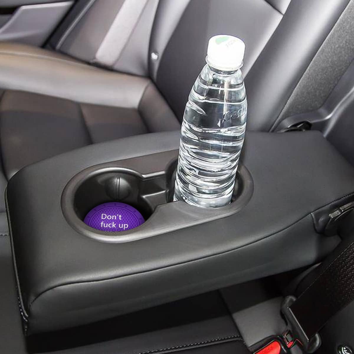 8sanlione Car Cup Coaster, 4Pcs 2.75 Inch Auto Cup Holder Insert Coasters, Anti-Slip Waterproof Embedded Drink Mat, Automotive Interior Accessories for Men and Women (D Deep Purple/4PCS)