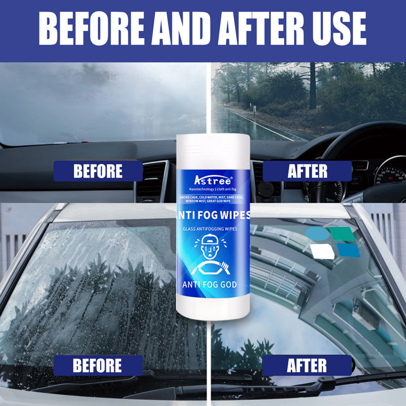 Crystal Clear Vision: Car Anti-fog Wipes For Windshield Defogging And Glass Cleaning