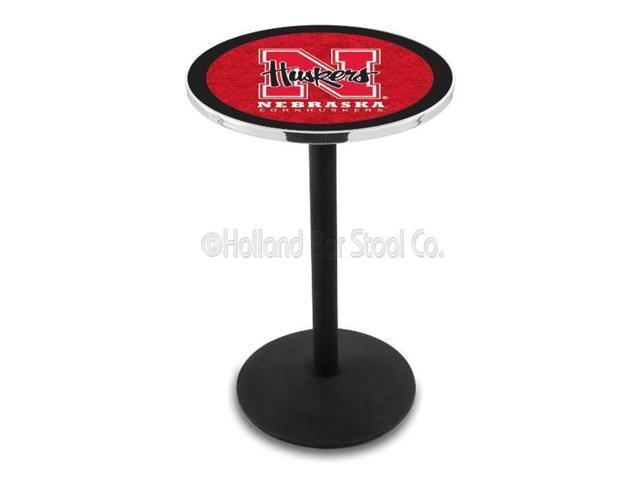 L214C36NebrUn 36 In. Chrome Nebraska Pub Table