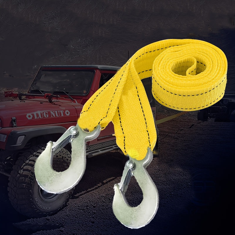 157.48in/4m Heavy 5 Ton Towing Rope, With Nylon Recovery Strap And StoraBag, Used For Emergency Vehicle Recovery