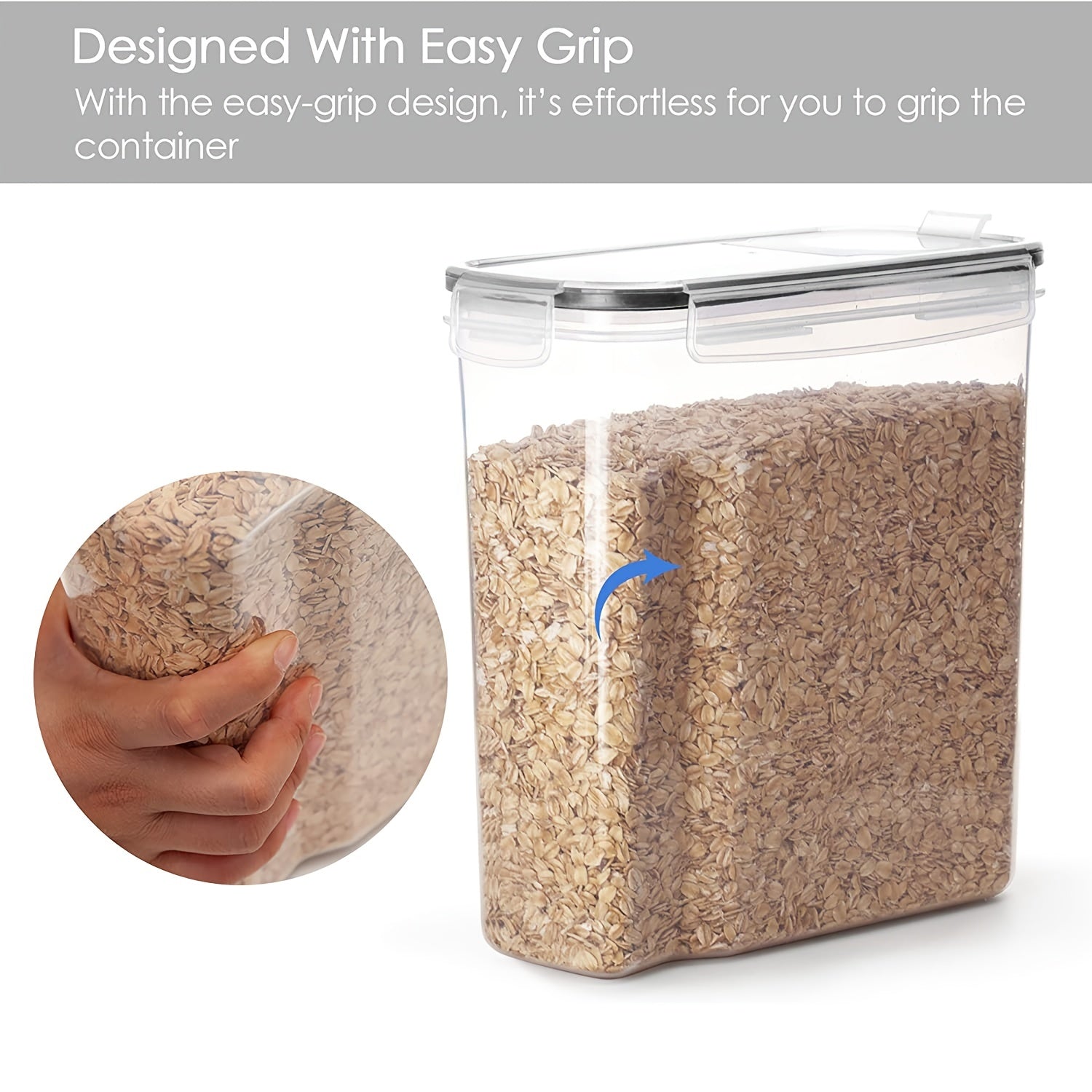 2/4pcs Cereal StoraContainer Set, BPA Plastic Airtight Food StoraContainers 2.5L/88 Oz For Cereal, Snacks And Sugar