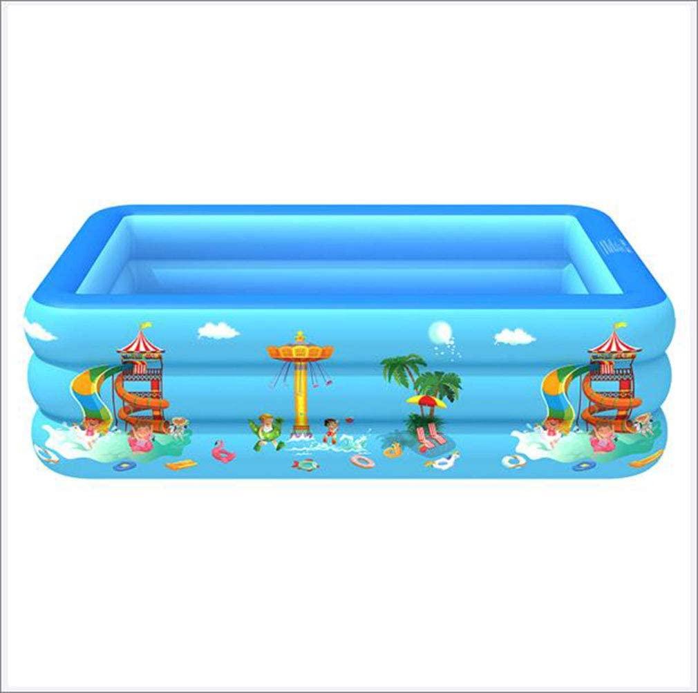 Outdoor Kids Swimming Pool,PVC Abrasion-Resistant Inflatable Swimming Pool,Family Swimming Pool Above Ground, Paddling Pool Tub for Ages 3+,210cm