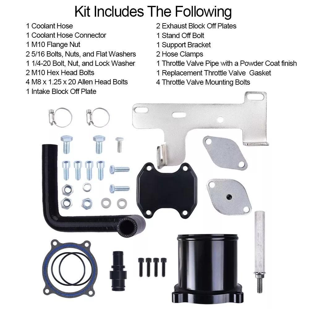 EGR Cooler Throttle Valve Delete Kit For Dodge RAM 2500 3500 6.7L L6 6.7L Cummins 2010-2014 Diesel