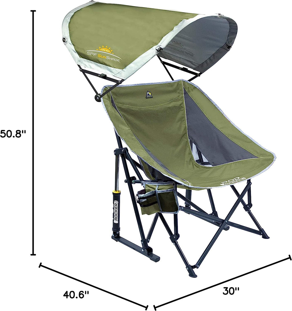 GCI Outdoor GCI Outdoor Pod Rocker with SunShade Rocking Beach Chair