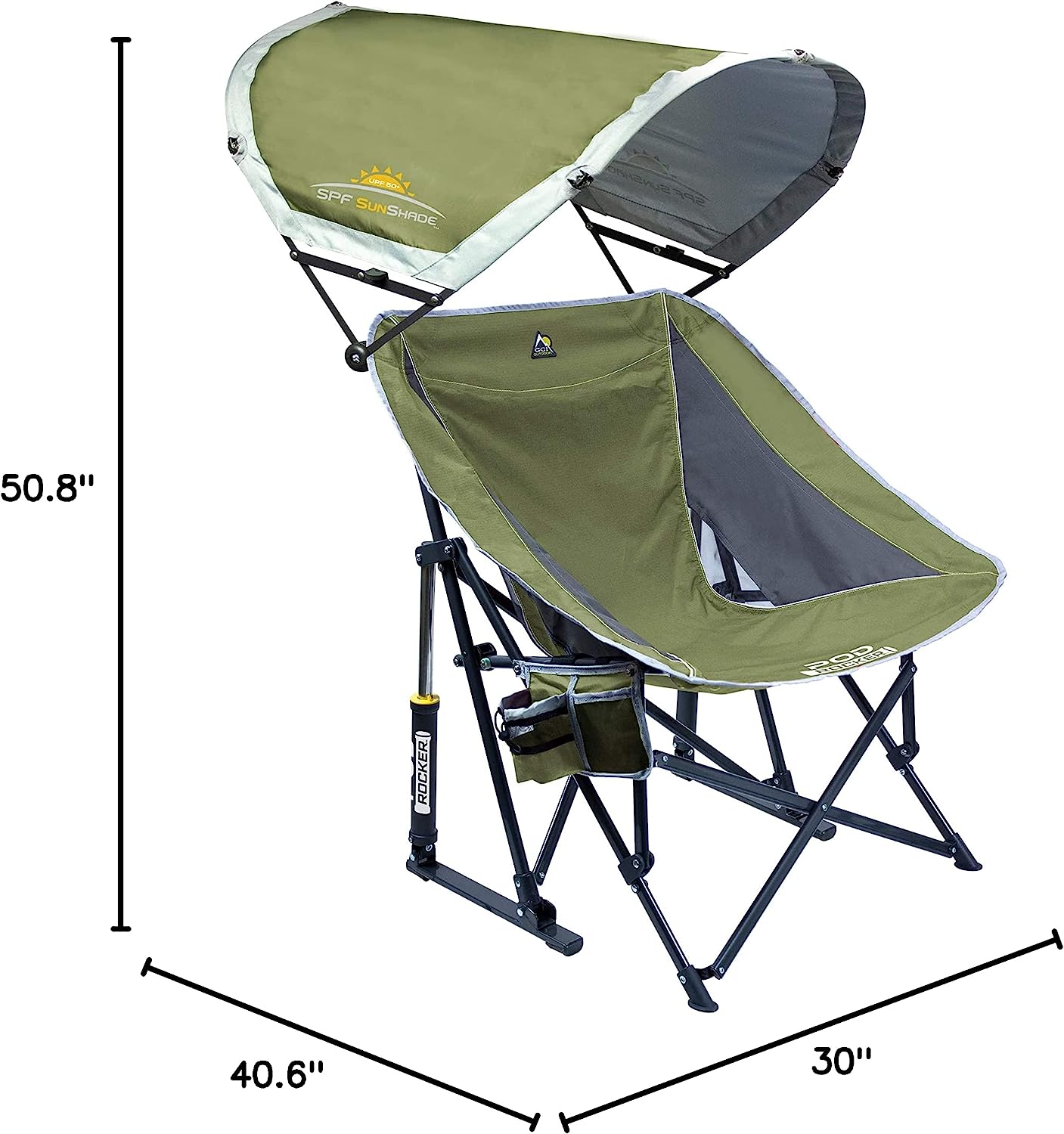 GCI Outdoor GCI Outdoor Pod Rocker with SunShade Rocking Beach Chair