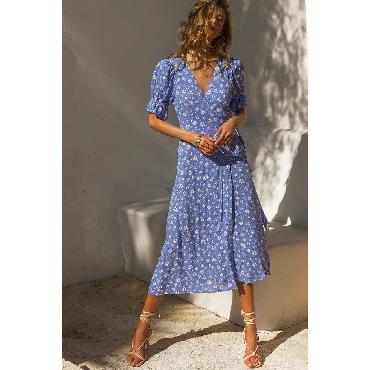 daisy vintage midi dress