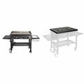 1825 36" Accessory Griddle with Side Shelf, Accessory Griddle + Griddle Grill