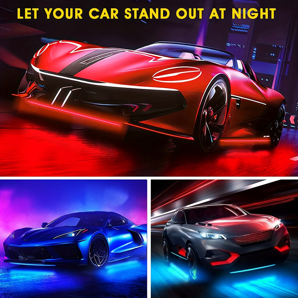 16 Million Dream Colors Chasing - Underglow Kit For Cars, SUVs &amp; Trucks With App &amp; Remote Control